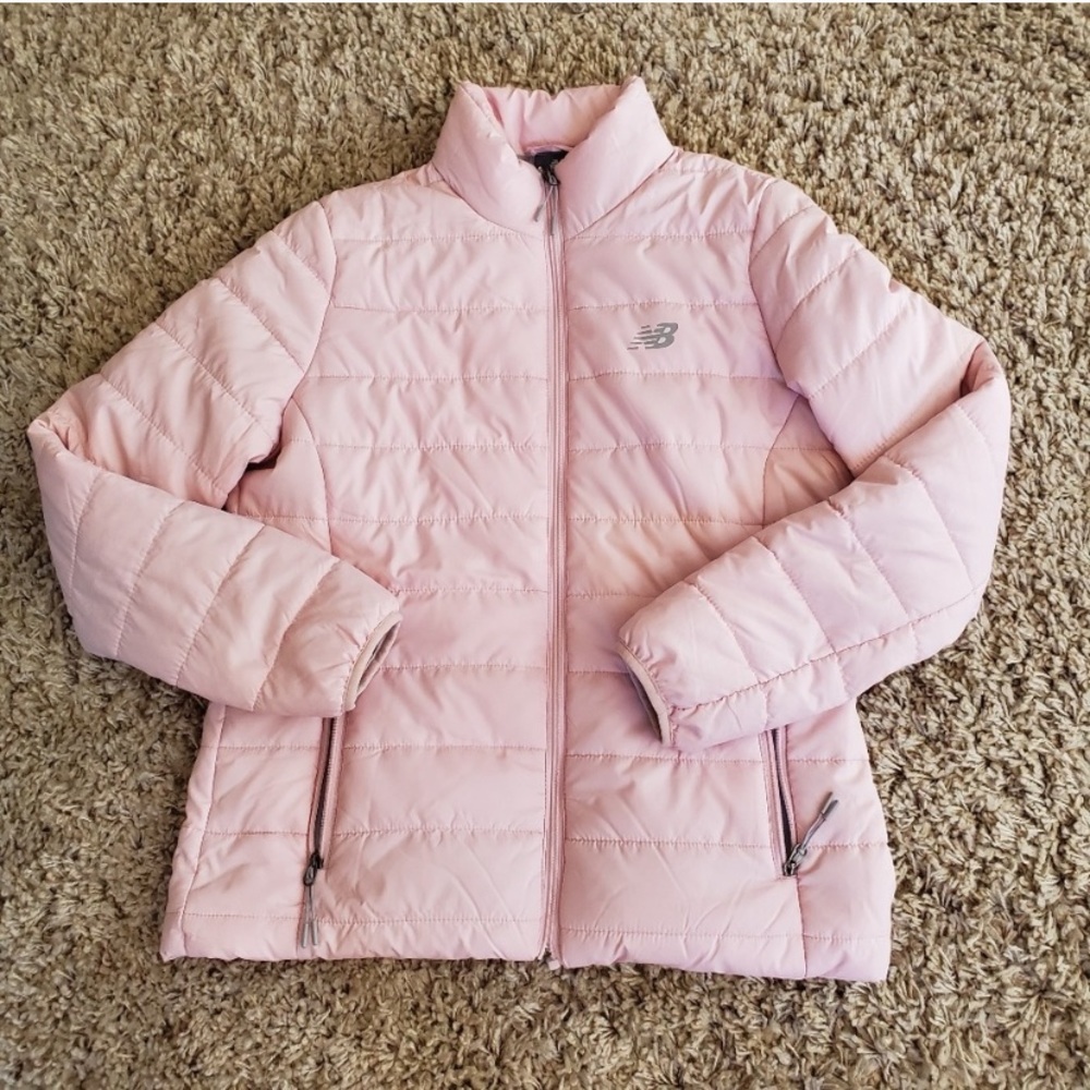 Pink new balance puffer jacket. Worn twice!